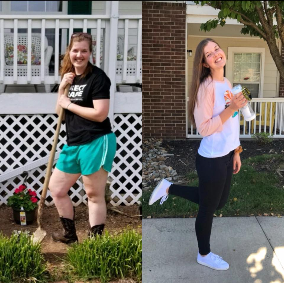 Andrea Grady's before and after photos show that she achieved noticeable weight loss with the Skinny Drops