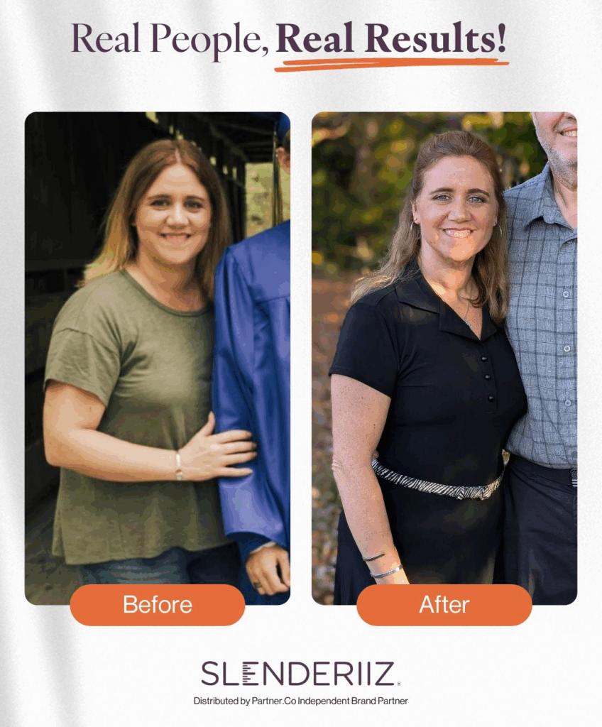 Candy Hogan Neal's before and after photos show noticeable weight loss with the Skinny Drops