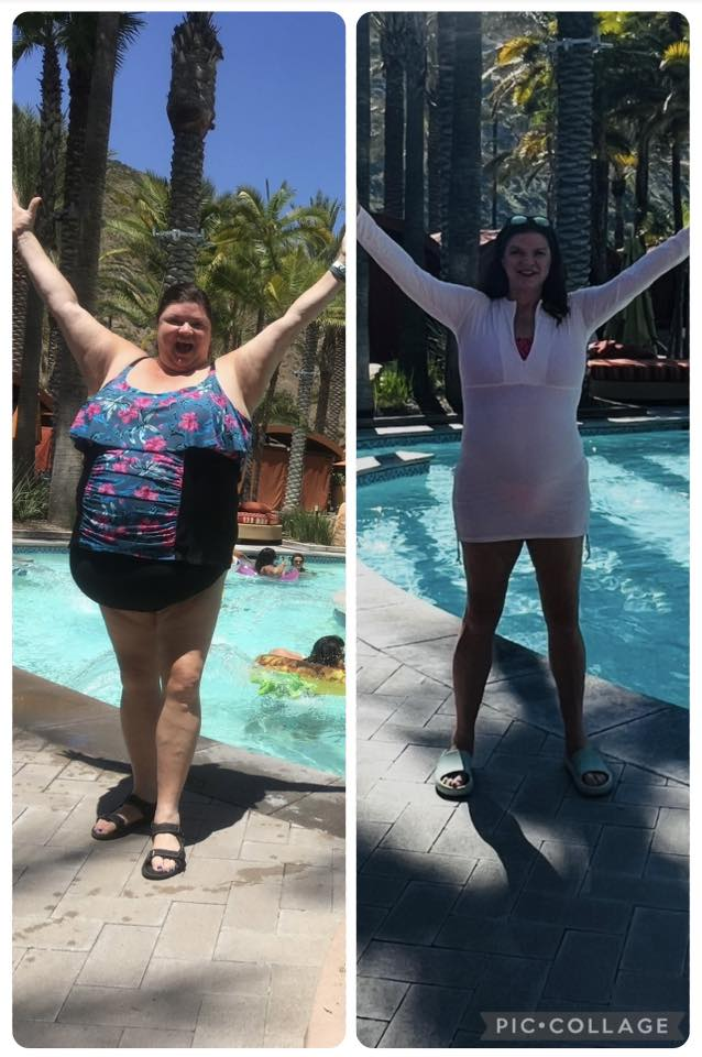 Krista Wehking's before and after photos show noticeable weight loss with the Skinny Drops