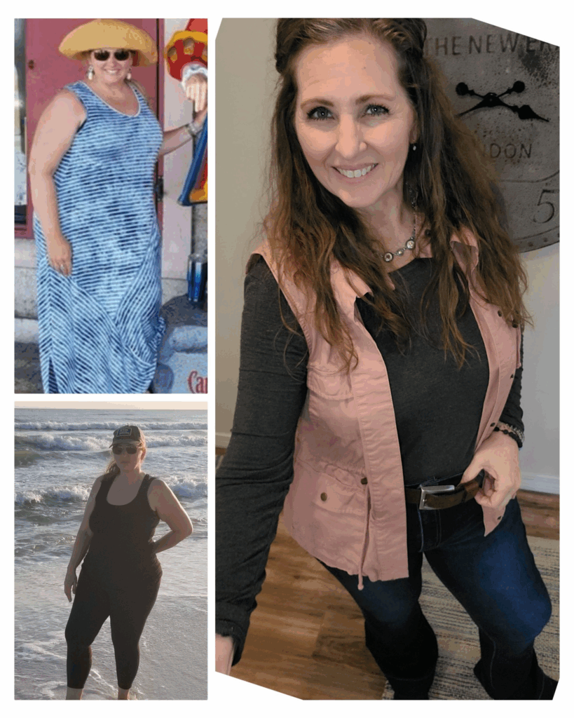 Jayme Lynne Daugherty's before and after photos show noticeable weight loss with the Skinny Drops