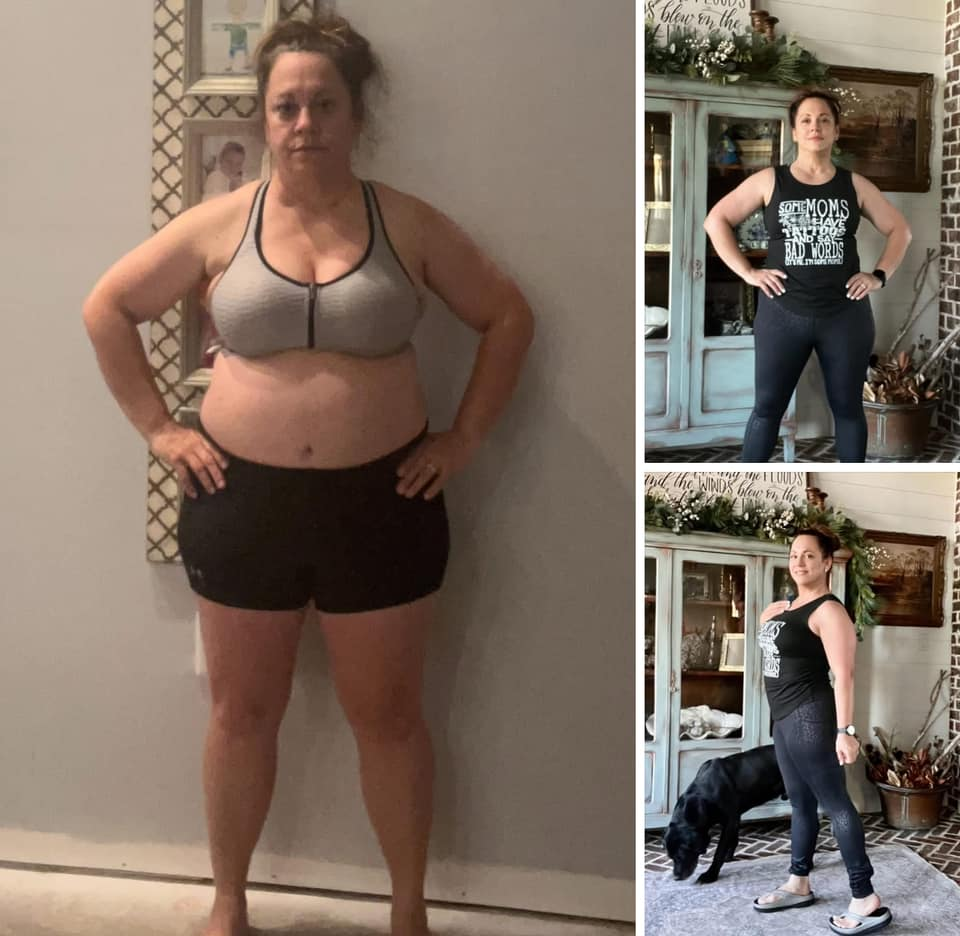 Sonja Barber's before and after photos show noticeable weight loss with the Skinny Drops