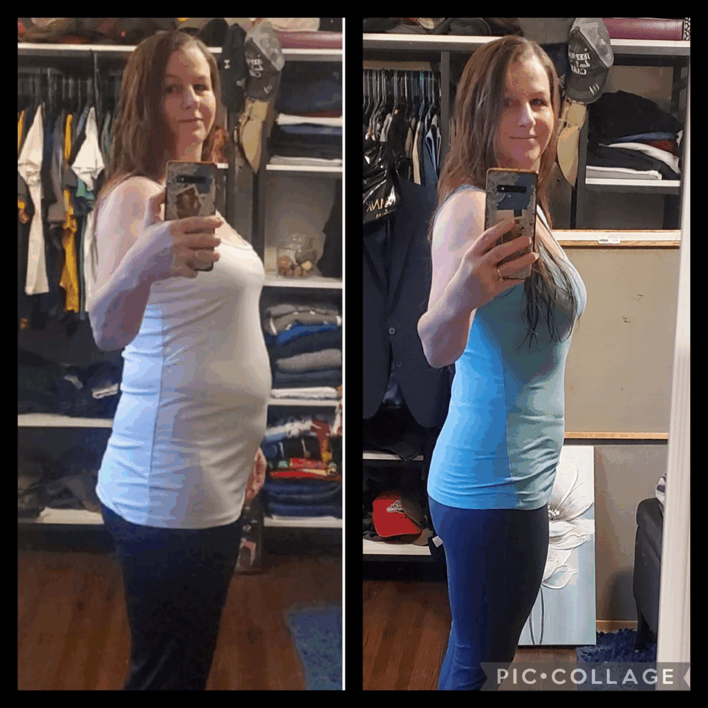 Becky Gaboya's before and after photos show noticeable weight loss, thanks to the Skinny Drops